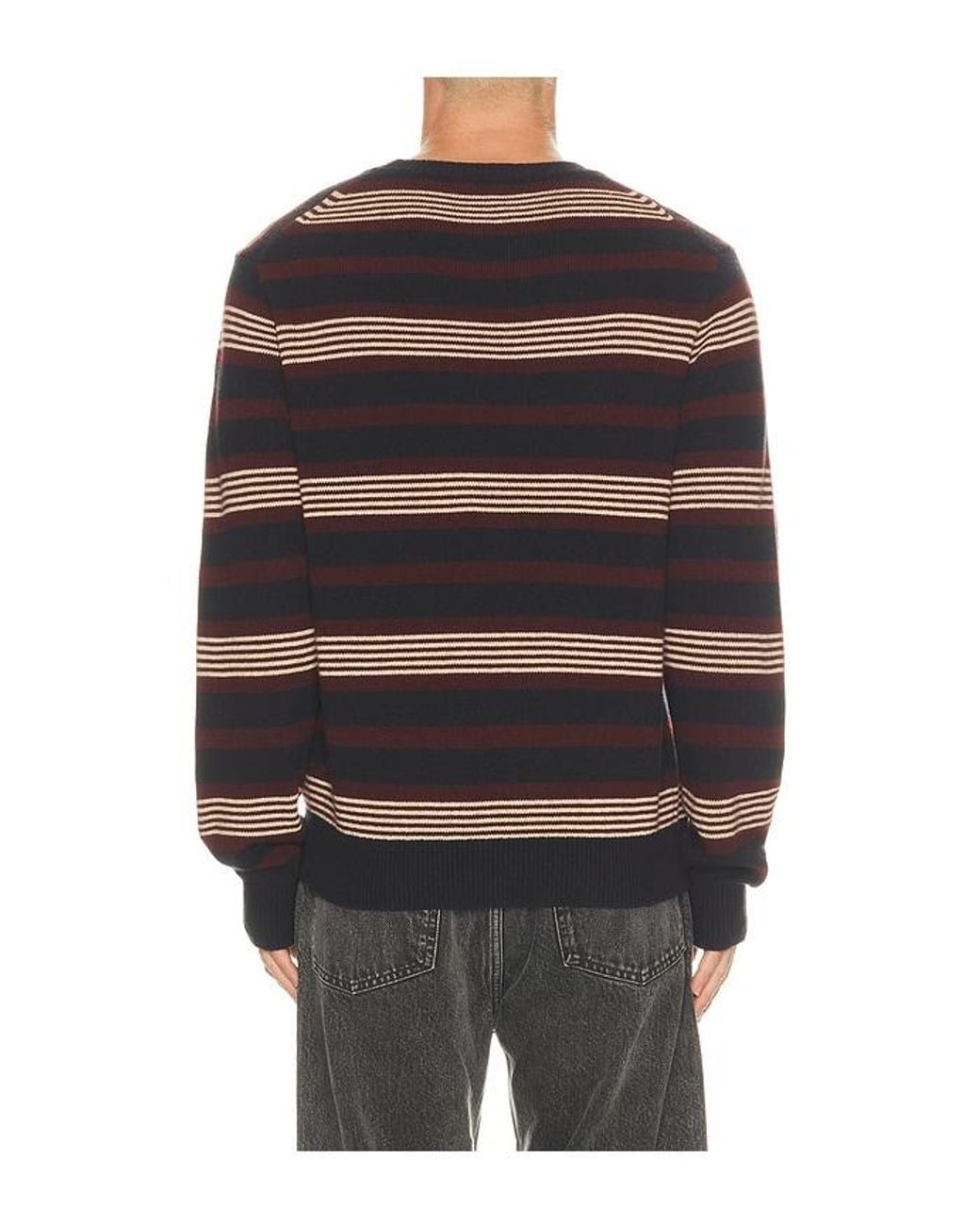 Madewell Black Frances Stripe Crewneck Sweater for men