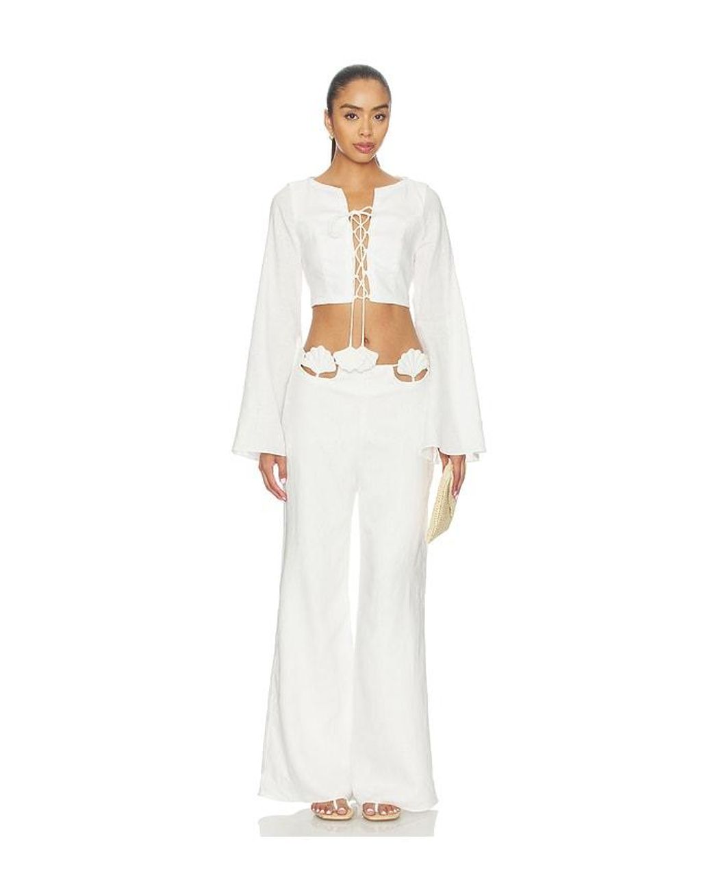 AZULU White Amelie Top