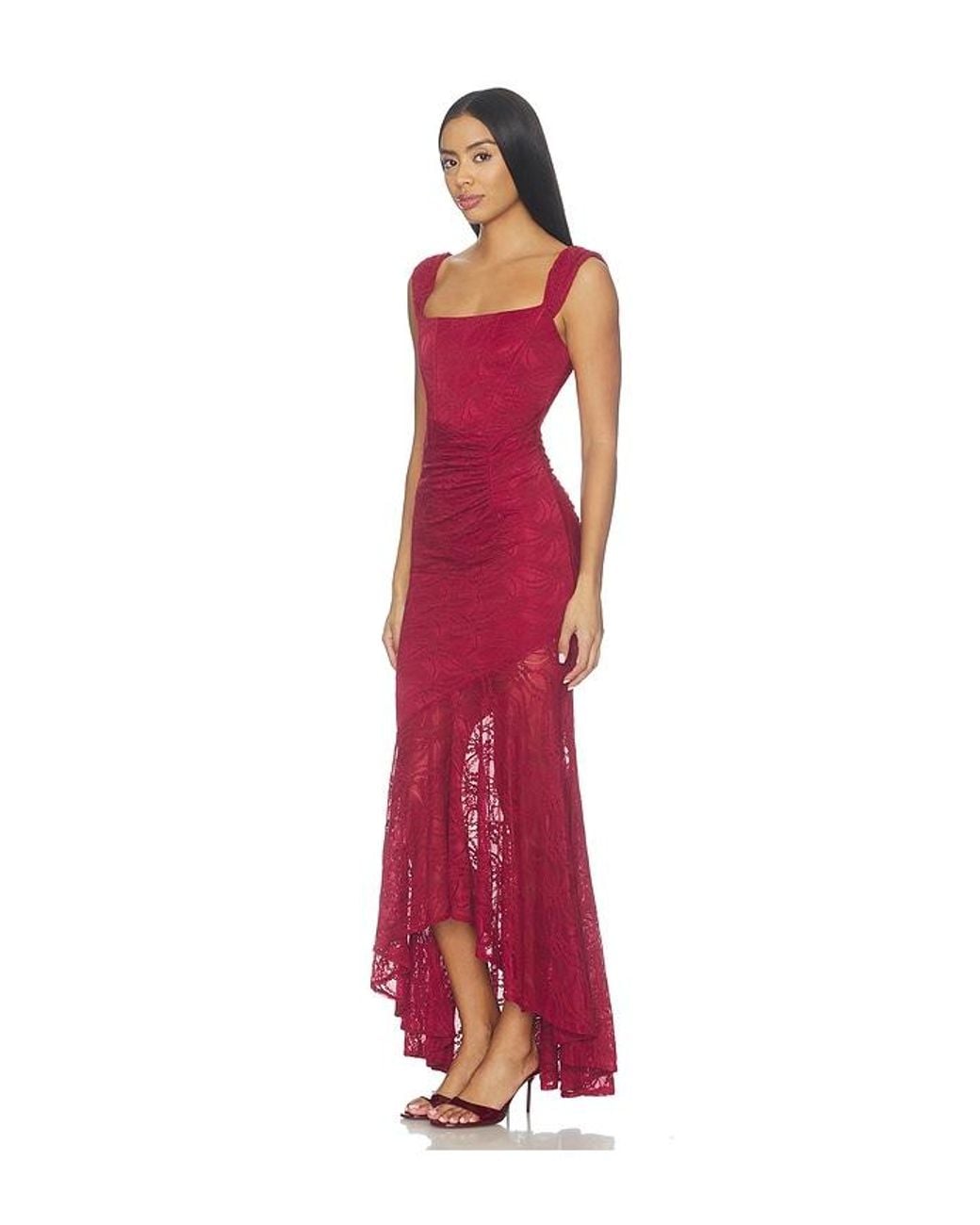 MORE TO COME Red Micah Corset Dress