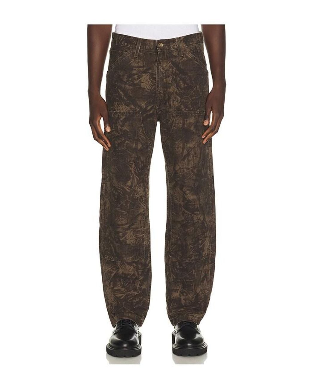 Levi's Black 568 Loose Straight Double Knee Pants for men