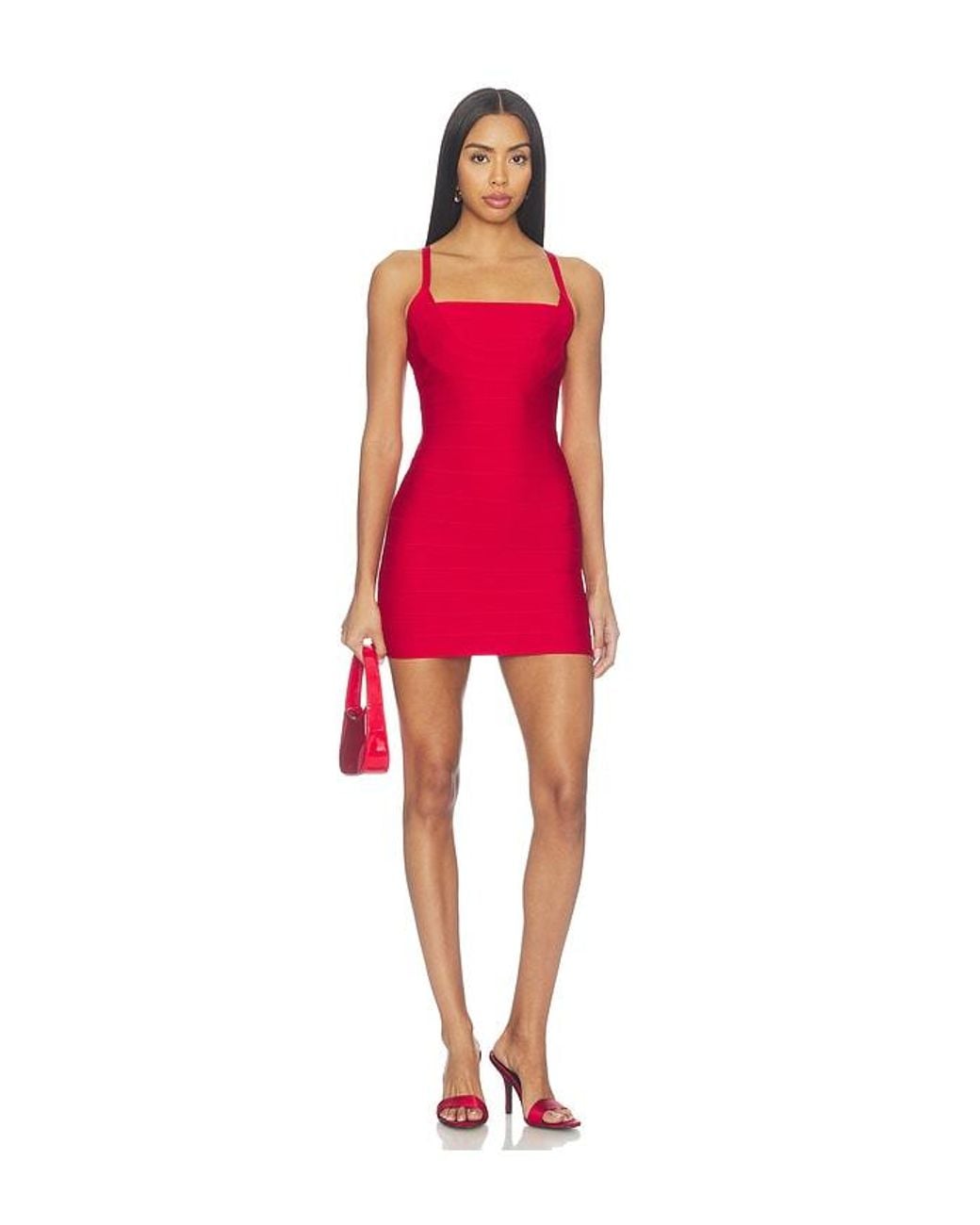 Hervé Léger Red The Dance Floor Dress