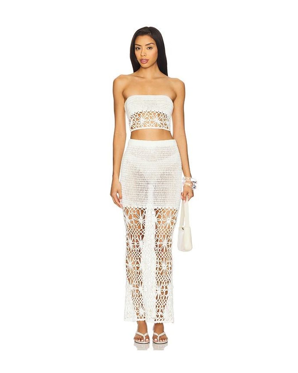 MORE TO COME White Harper Skirt Set