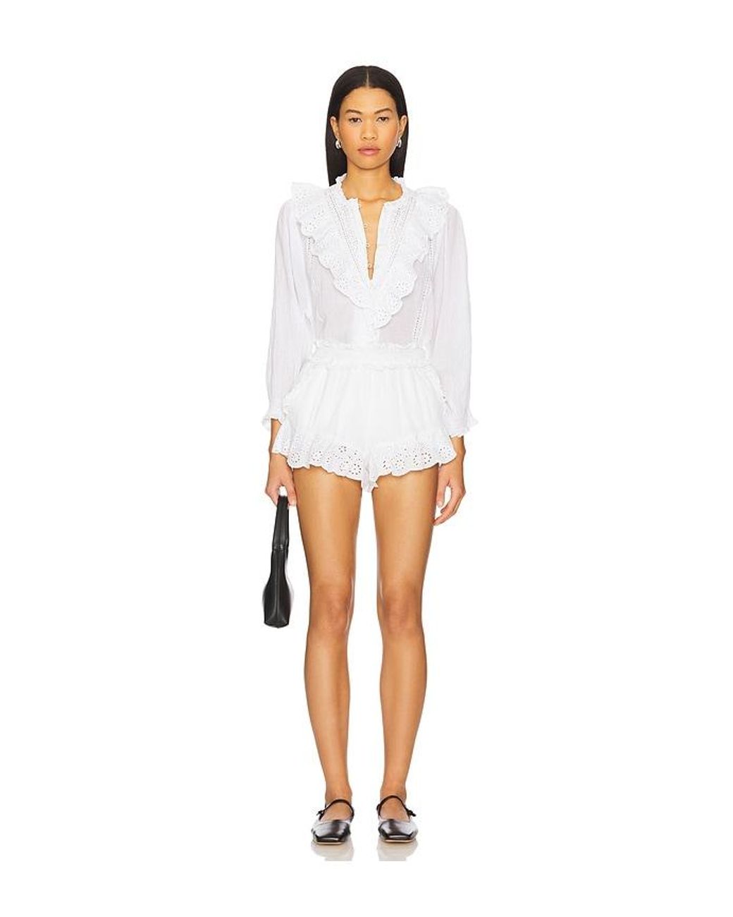 Show Me Your Mumu White French Blouse