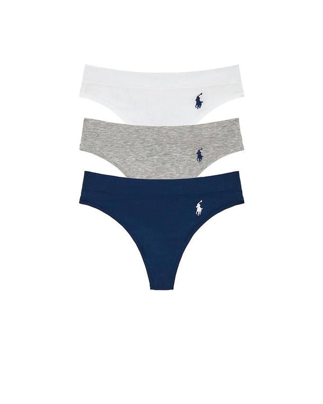 Polo Ralph Lauren Intimates Thong 3 Pack in Blue | Lyst