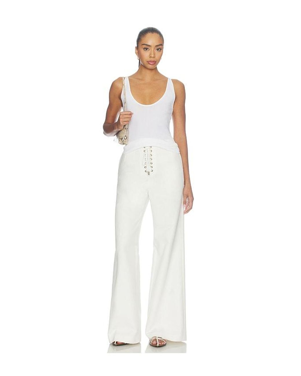 Polo Ralph Lauren White Standard Flare Pants