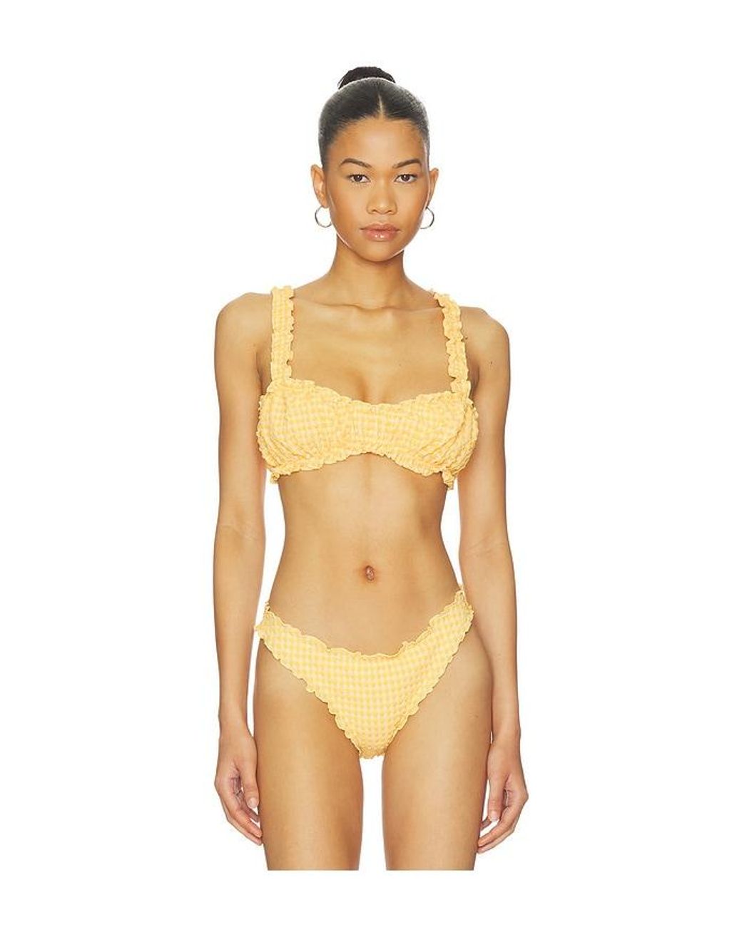 Jonathan Simkhai Multicolor Evander Ruched Bikini Top
