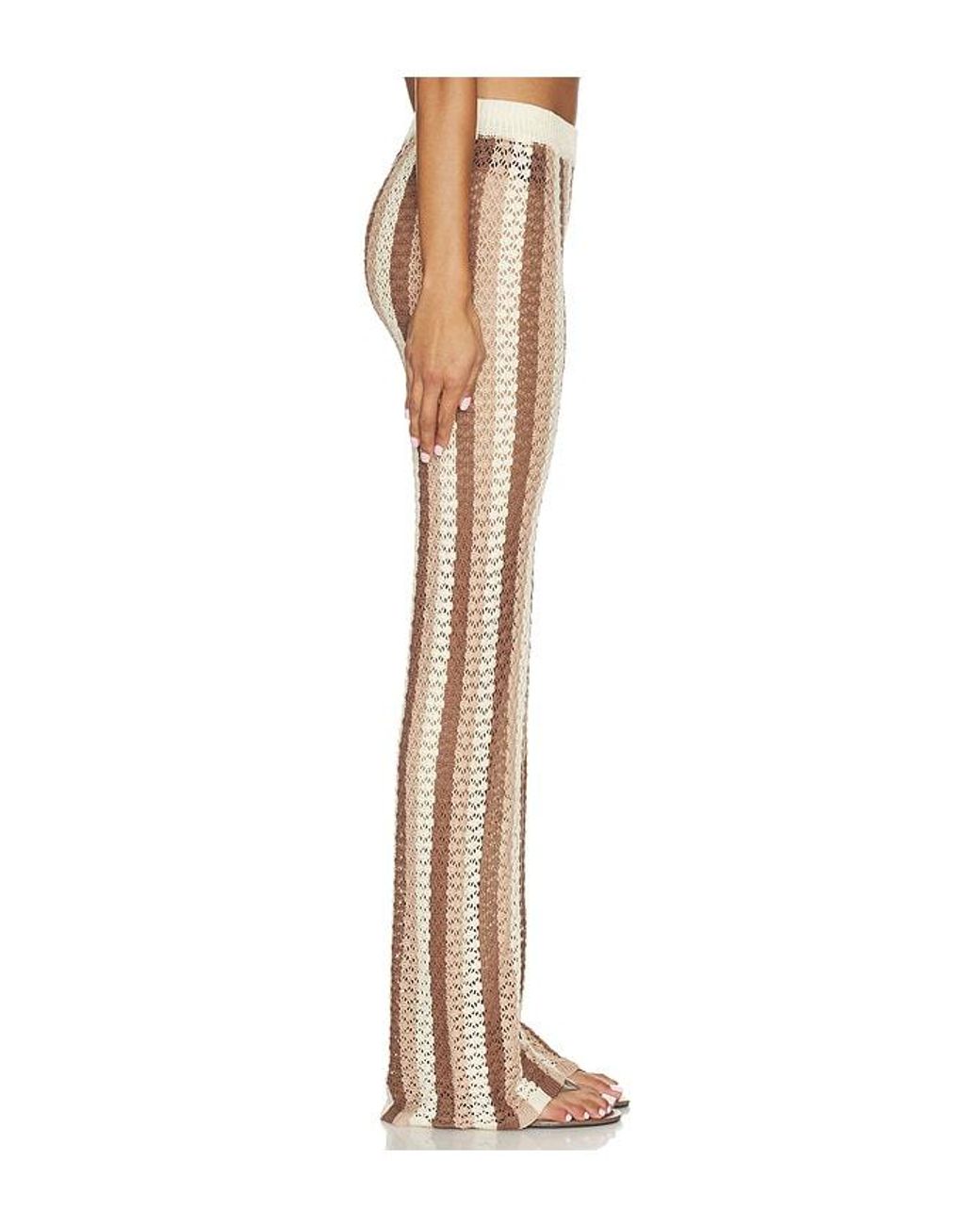 superdown White Francie Crochet Pant