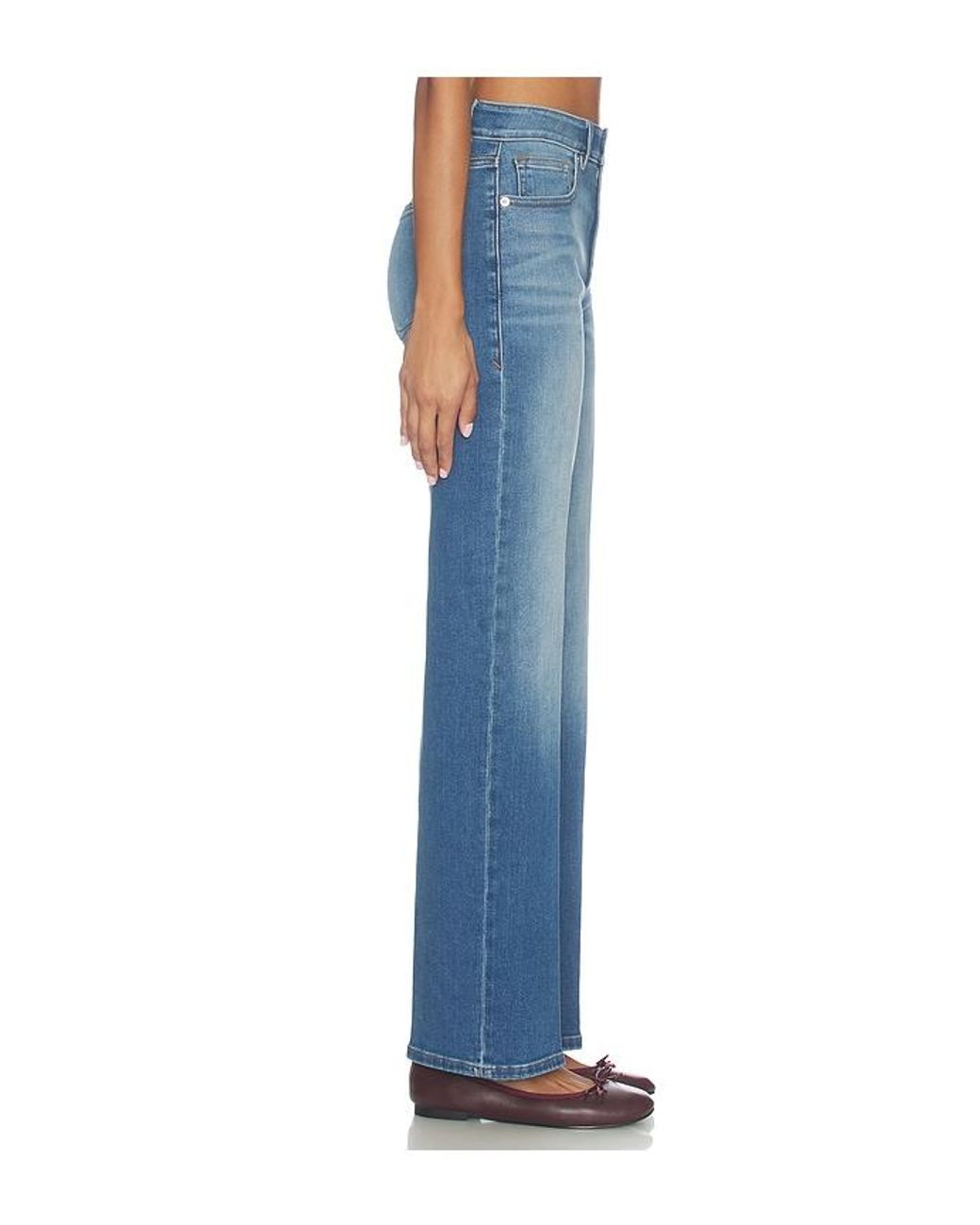 GOOD AMERICAN Blue Soft Tech Good True Straight Jeans