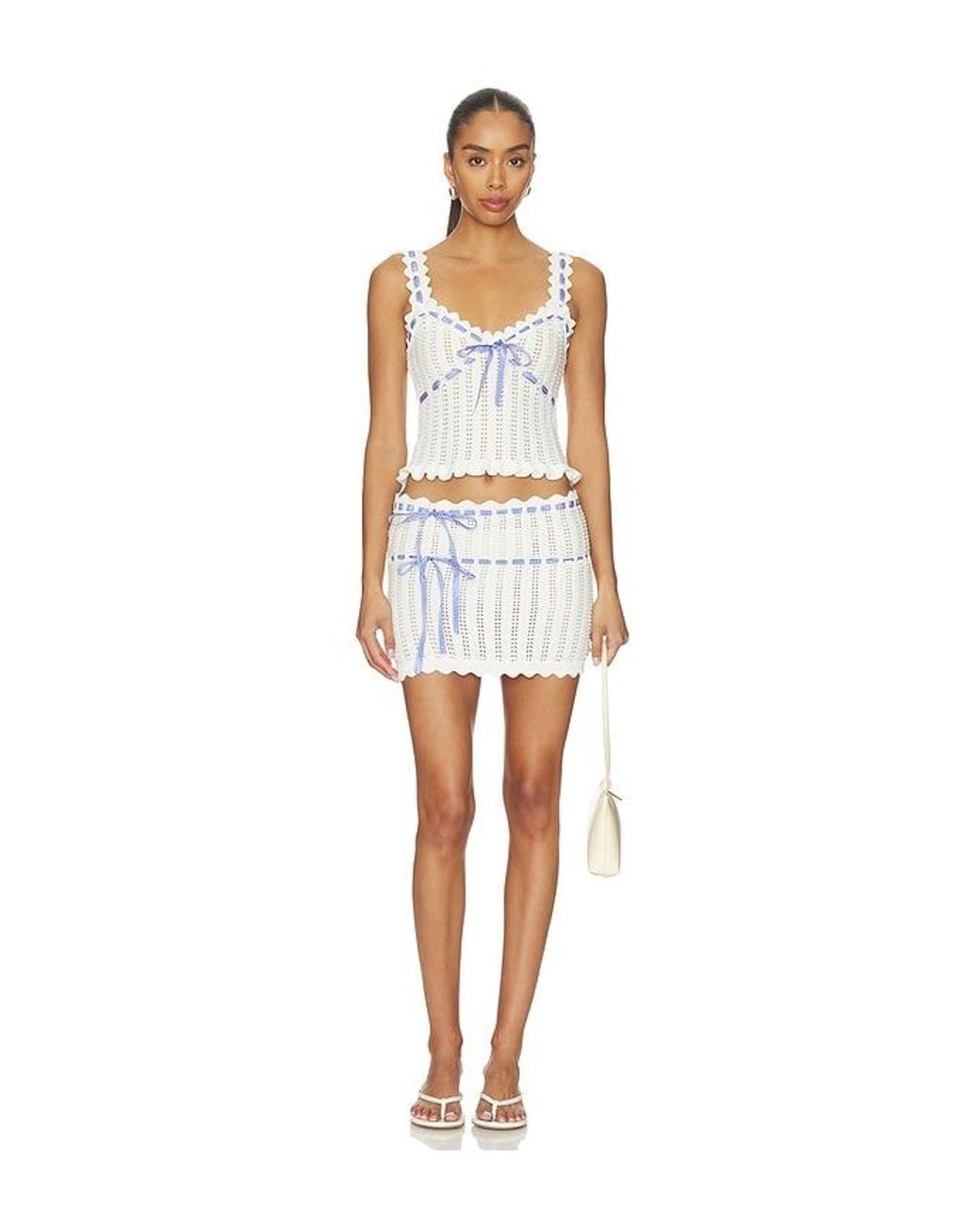 MAJORELLE White Ammelie Pointelle Tank