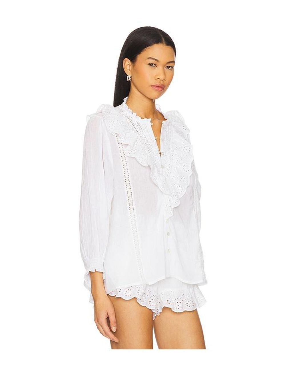 Show Me Your Mumu White French Blouse