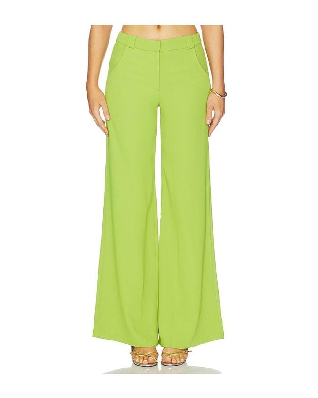 Amanda Uprichard Green Saddler Pants