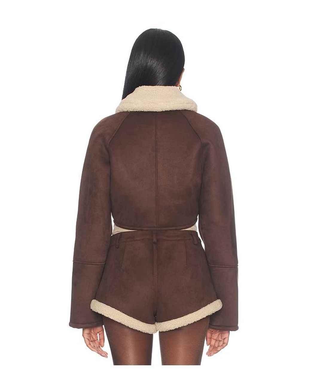 Lovers + Friends Brown Lola Faux Shearling Jacket