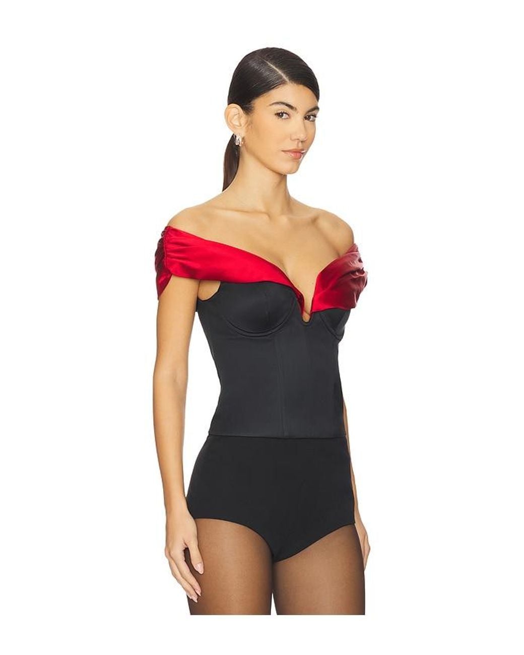 MAJORELLE Red Nuria Top
