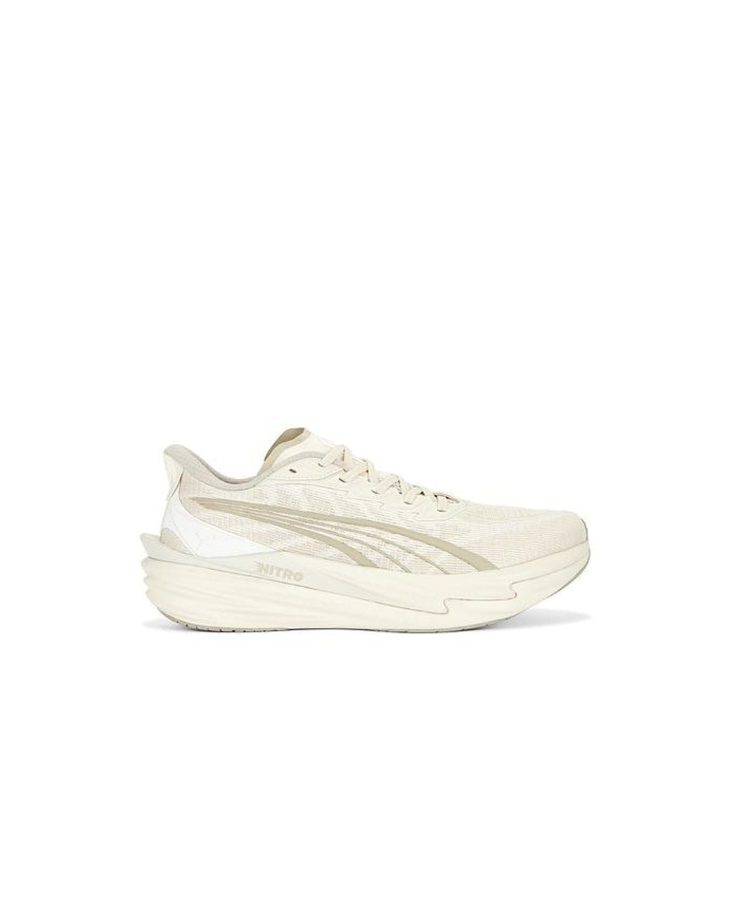 PUMA White Deviate Nitro 4 Sneaker