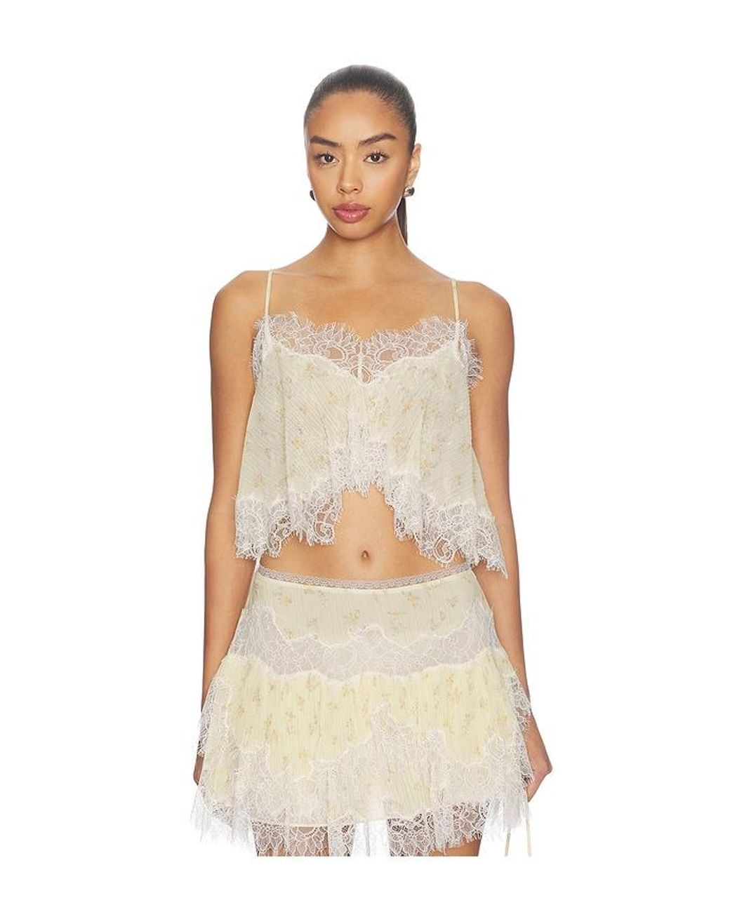 LoveShackFancy Natural Elysia Top