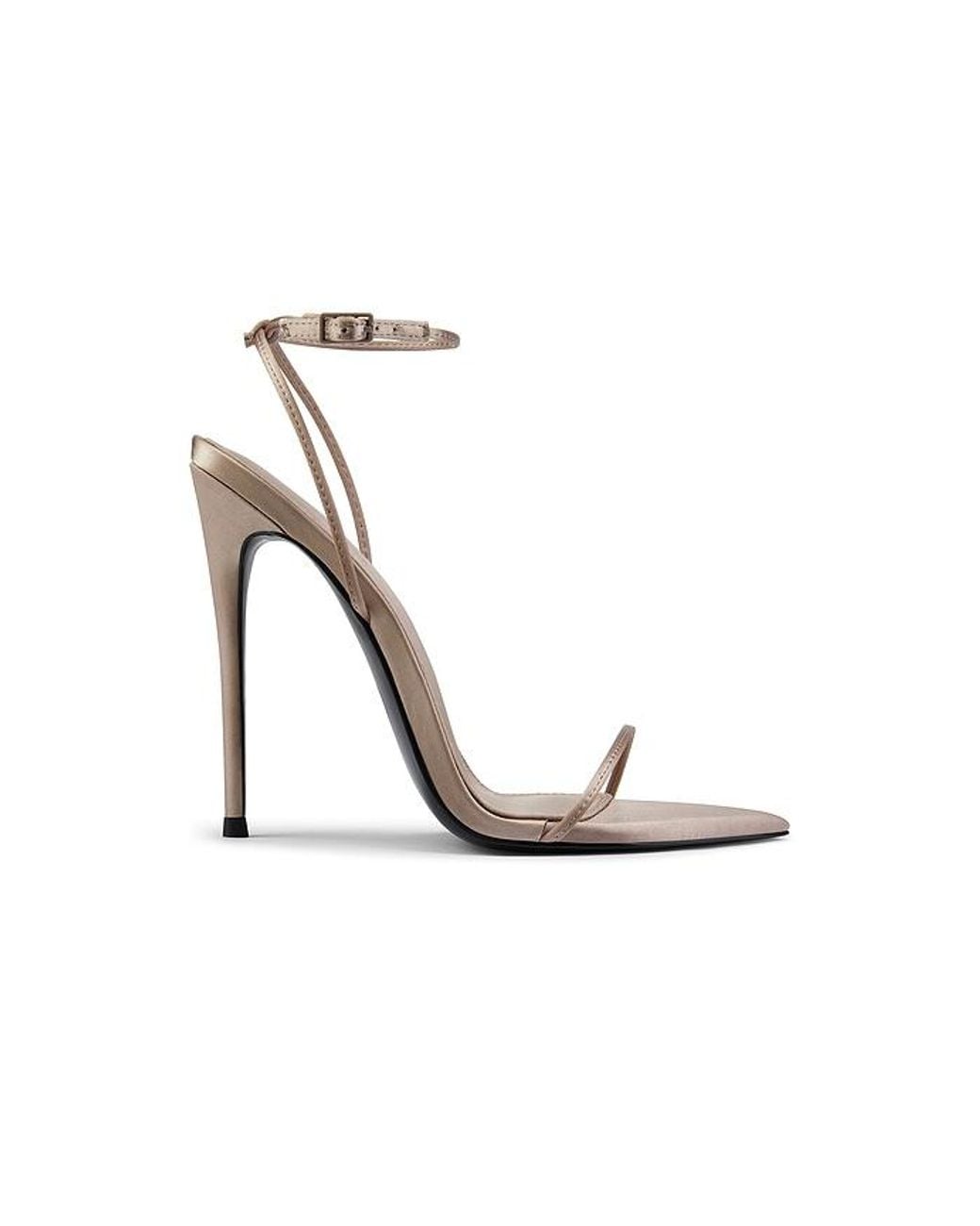 Femme LA White Andx Satin Sandal