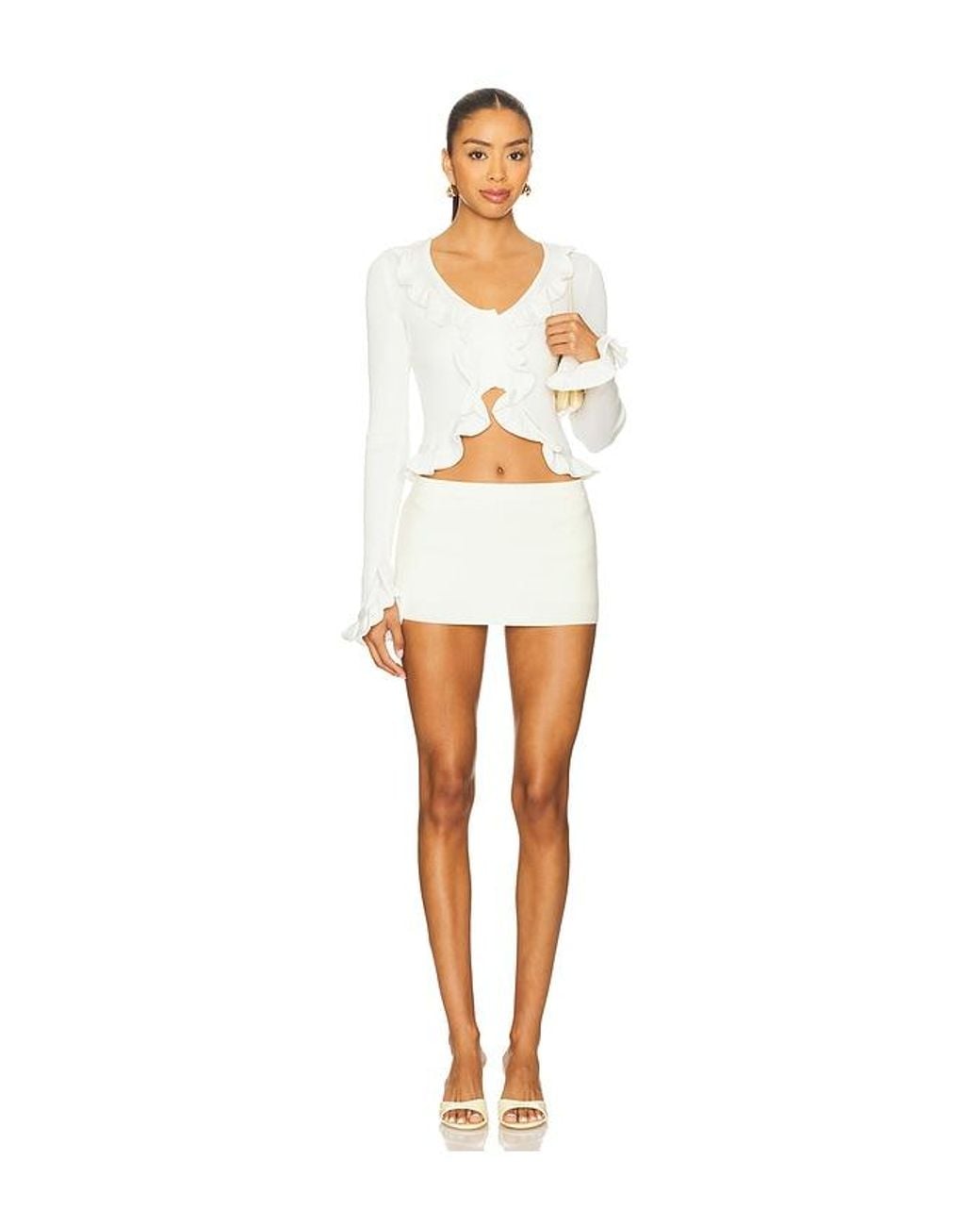 MORE TO COME White Renee Cardigan Top