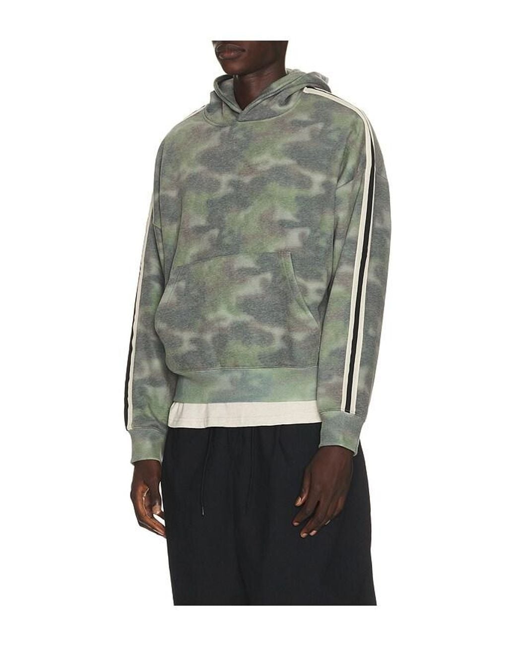 JUNGLES Gray Airbrush Hoodie for men