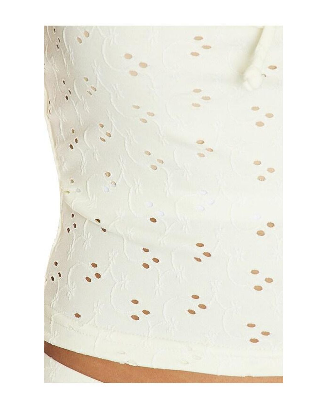 Strut-this White The Eyelet Tank Top