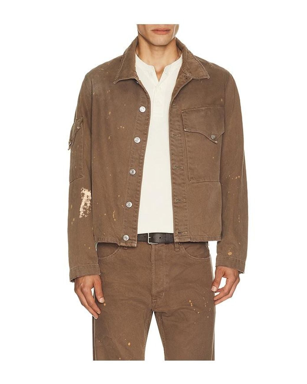 Hudson Brown Flap Shirt for men