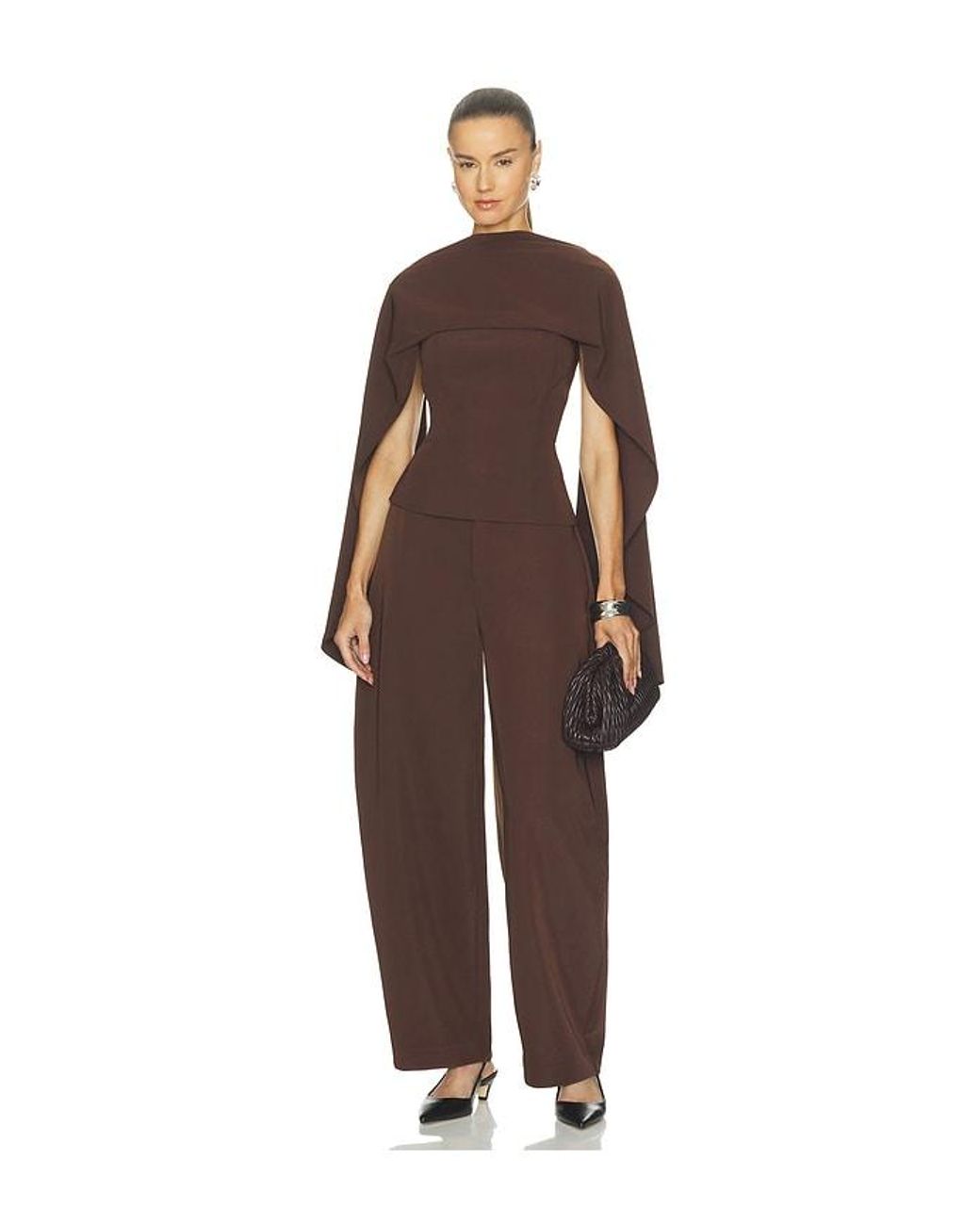 Line & Dot Brown X Revolve Scout Drape Top