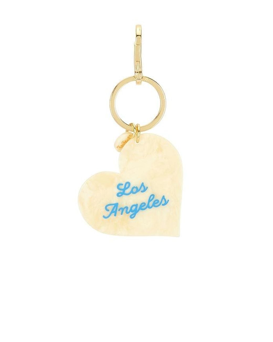 Llavero Los Angeles Heart Bag Charm En Color Amarillo Talla Solar Eclipse de color White