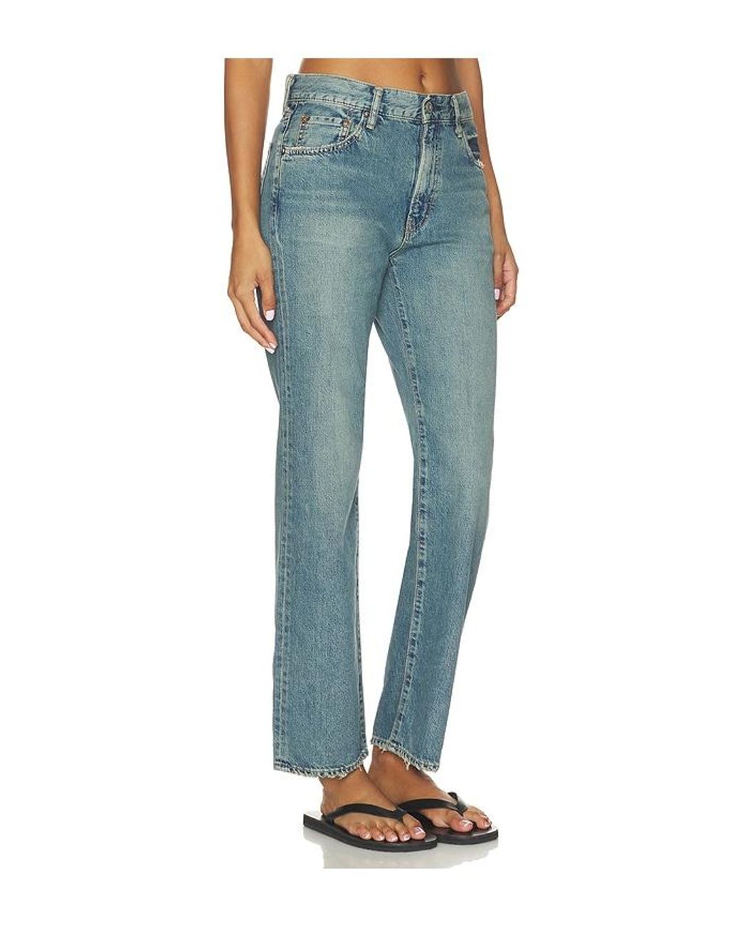 Moussy Blue Lafayette Straight Leg Jeans