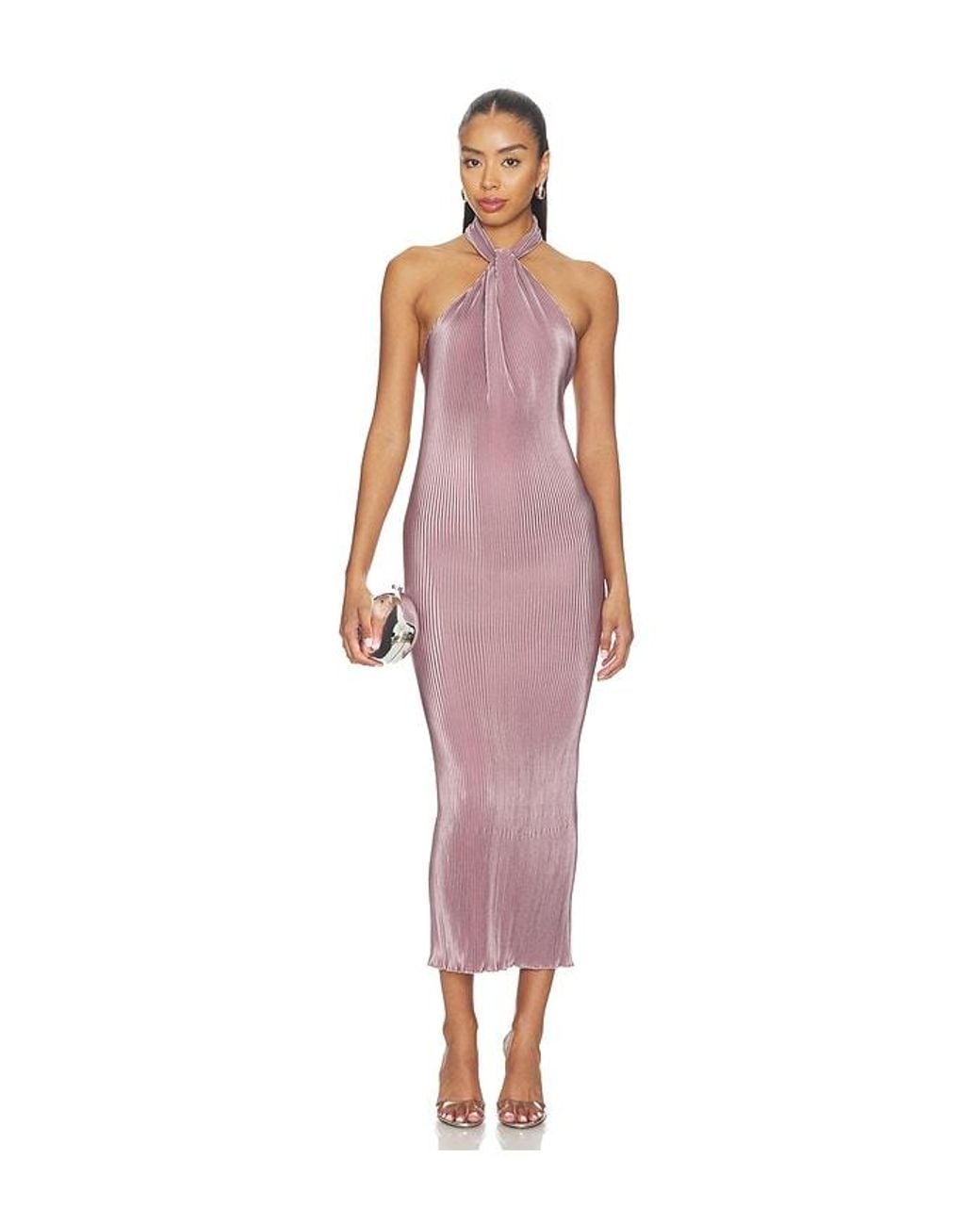 L'idée Red 90's Halter Dress