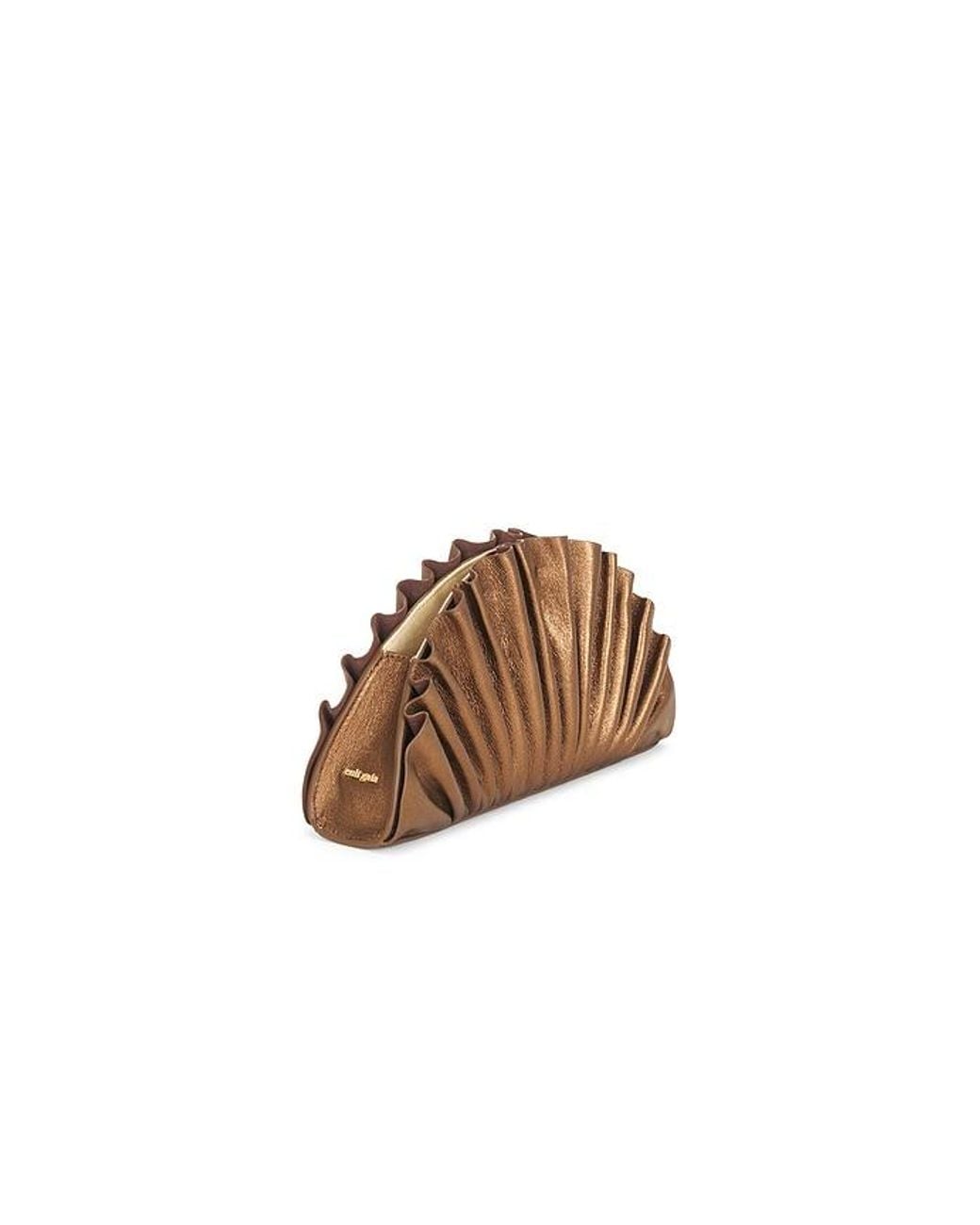 Cult Gaia Brown Nala Clutch
