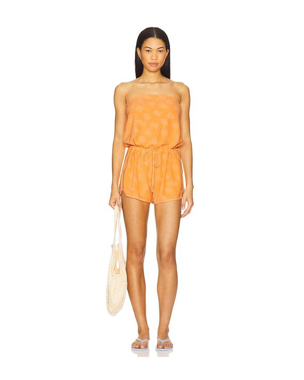 Bobi Orange Romper
