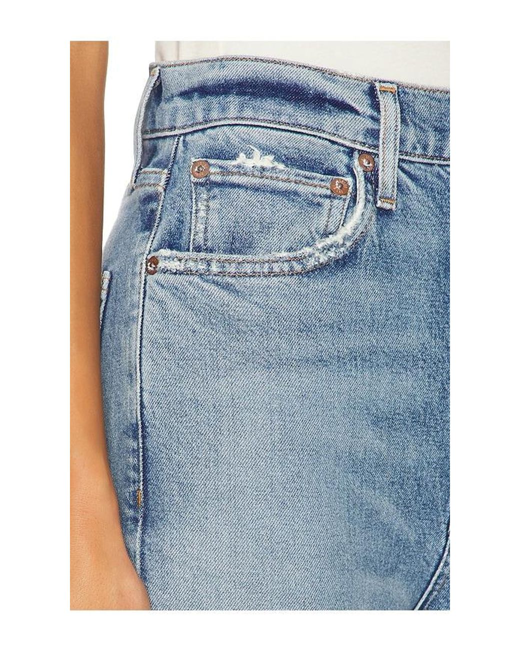 Agolde Blue High Rise Stovepipe Jeans