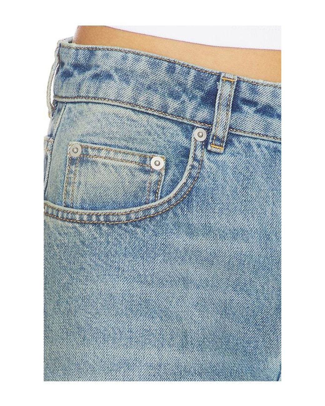 Area Blue Crystal Fray Relaxed Jean