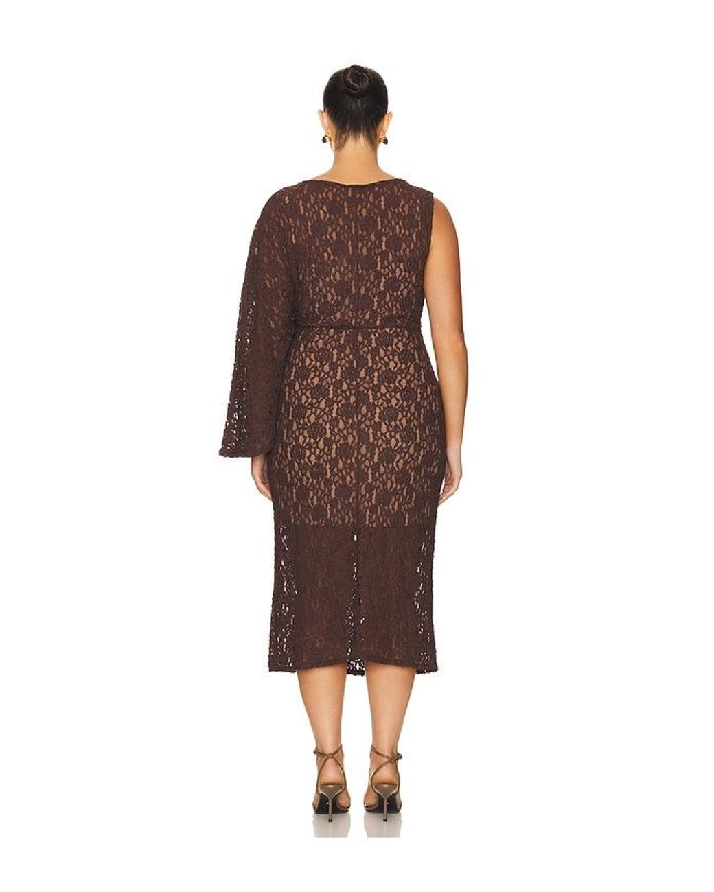 L'academie Brown Ayden Midi Dress