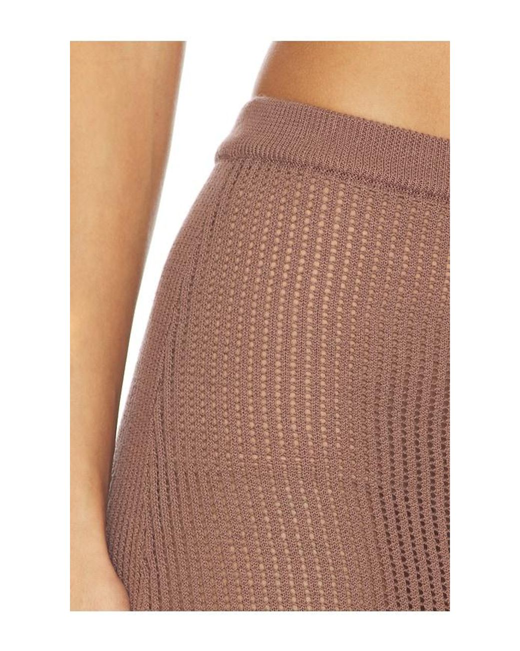 SNDY'S Brown Priya Crochet Maxi Skirt