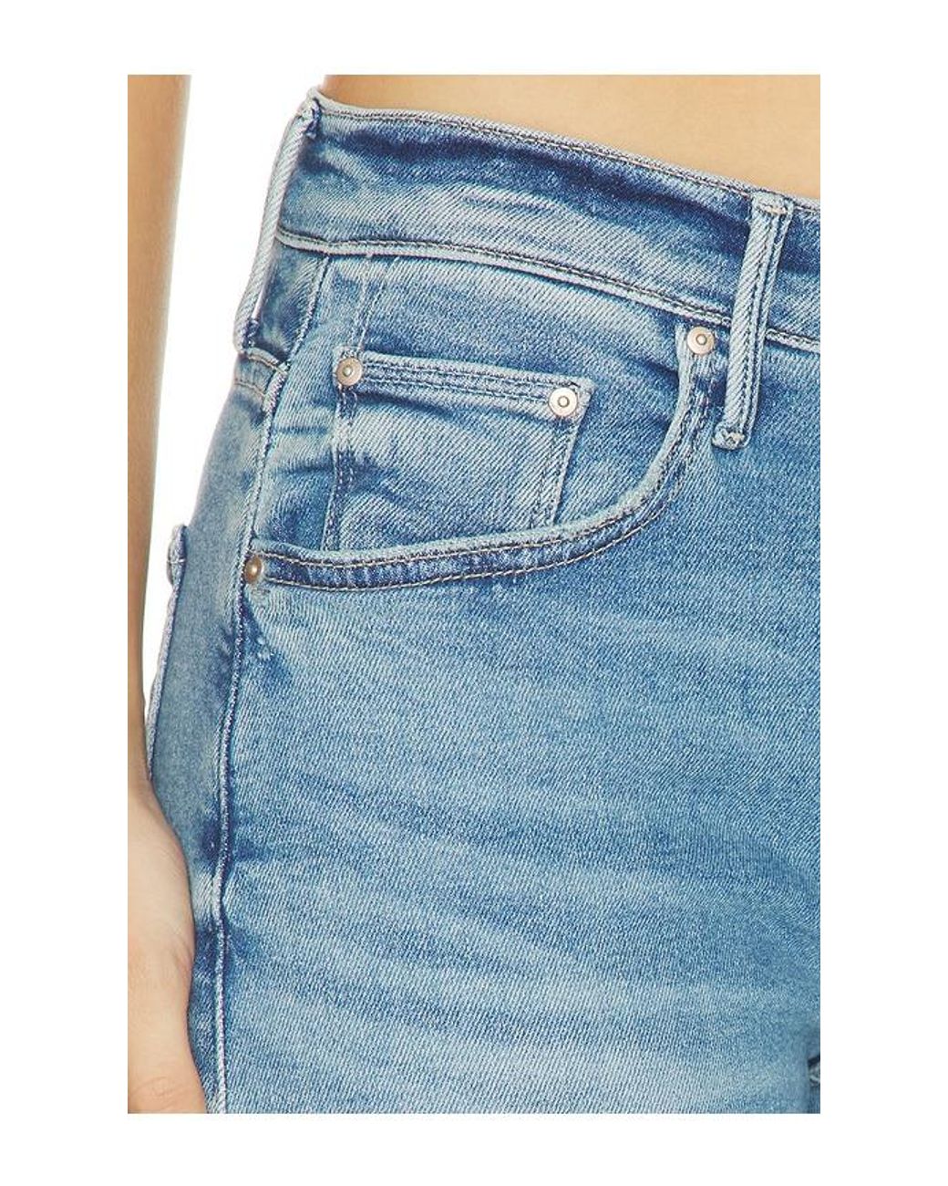 Mother Blue The Mid Rise Lasso Sneak Jeans