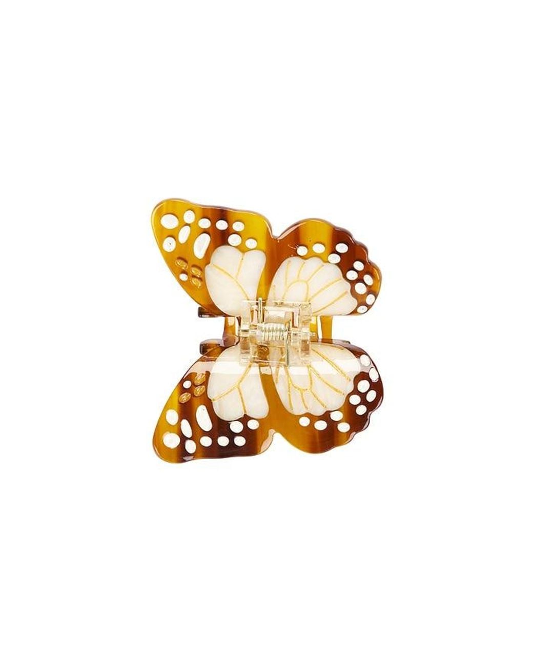 Solar Eclipse Metallic Hand-Painted Mini Boho Monarch Claw Hair Clip