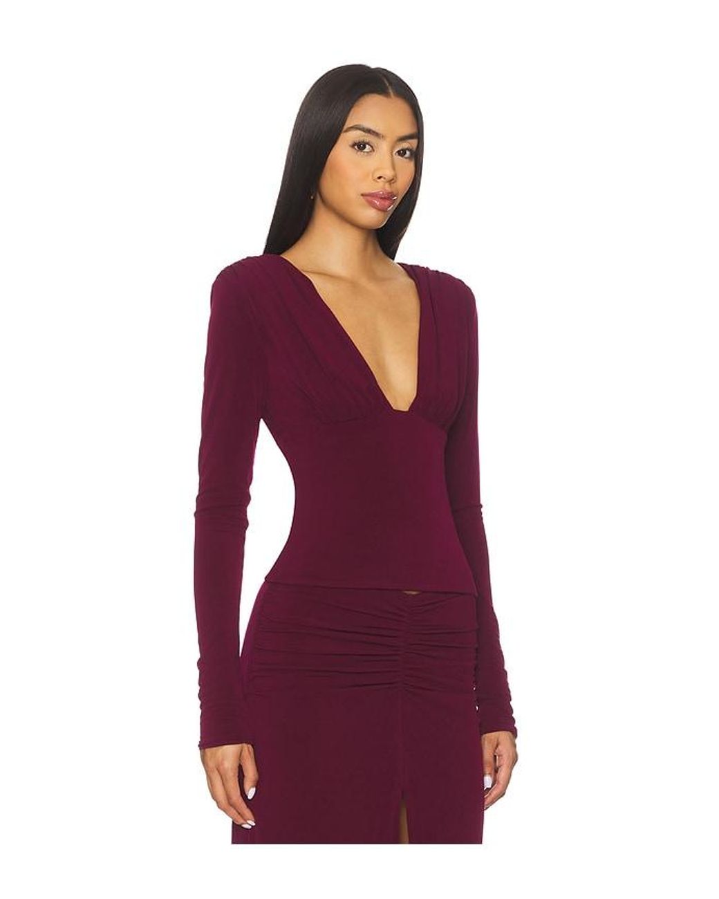 Lovers + Friends Purple Leighton Top