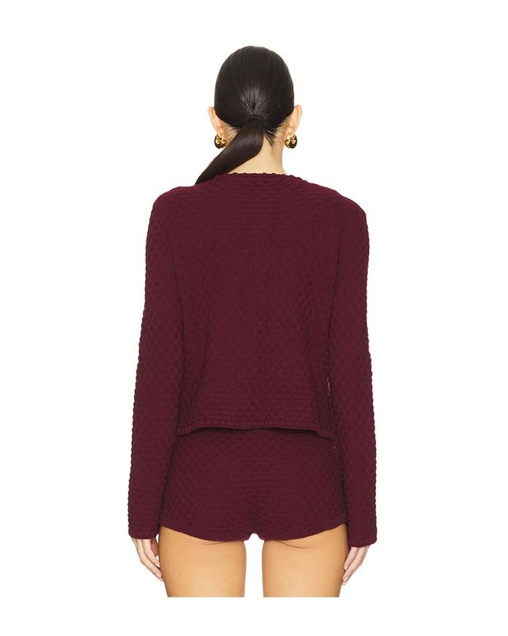 MAJORELLE Red Evaline Cardigan