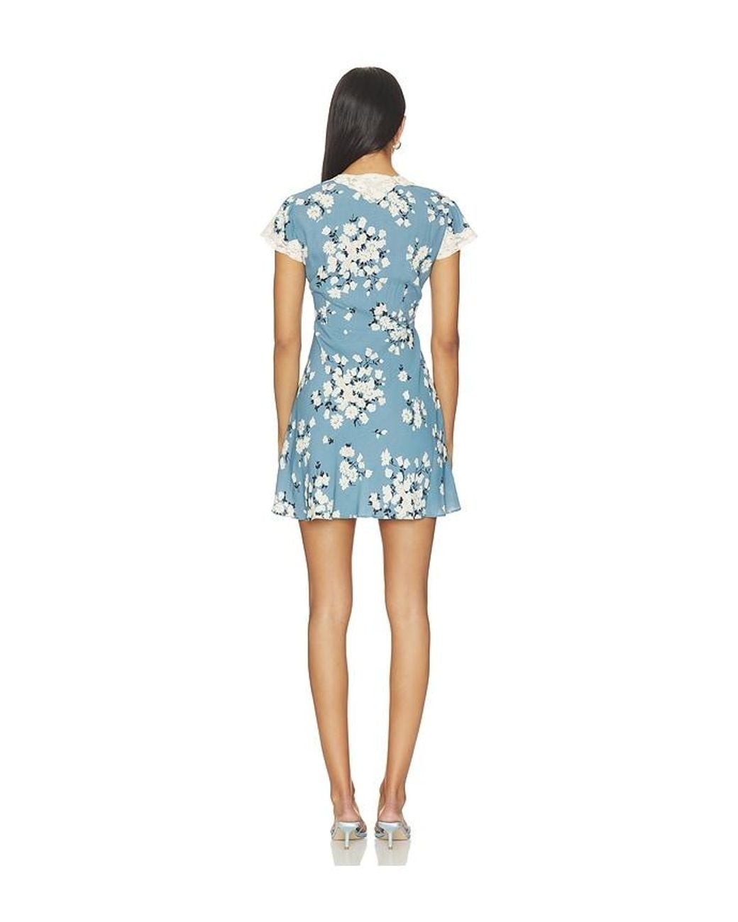Rixo Blue Lacie Dress