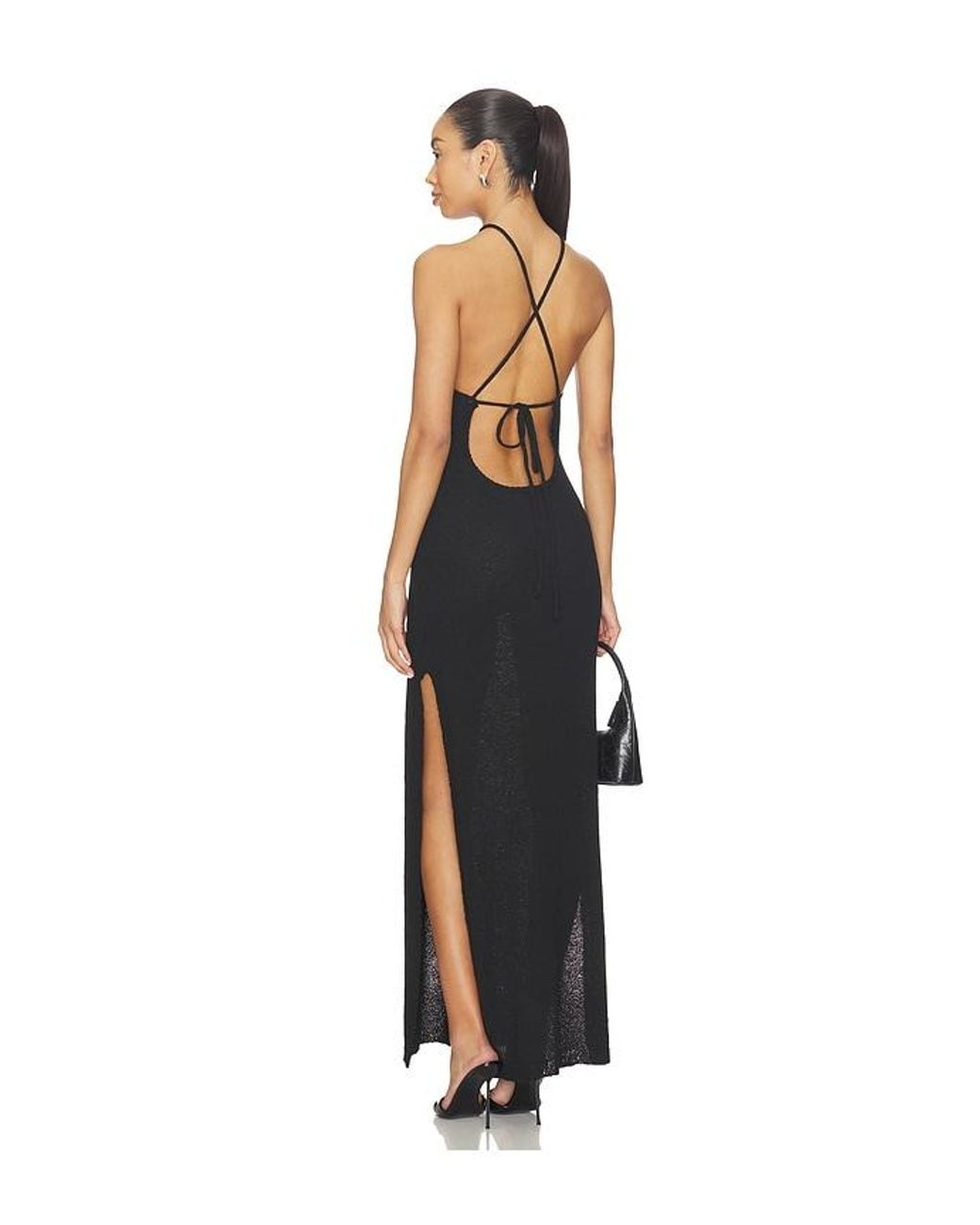 Bardot Black Larissa Halter Knit Dress