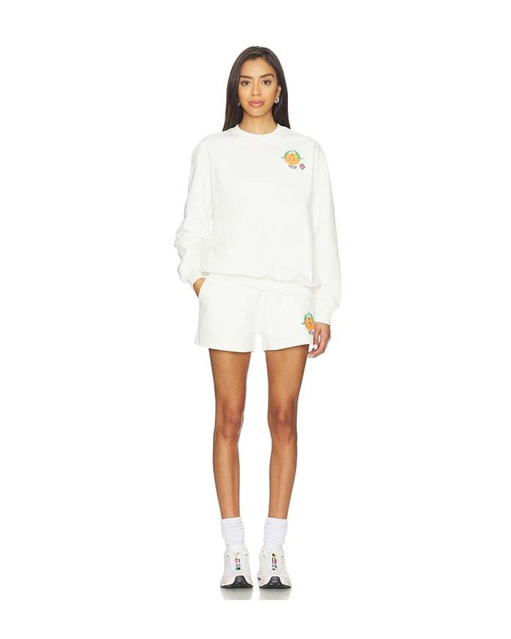 Casablanca White Mascot Patch Sweatshirt