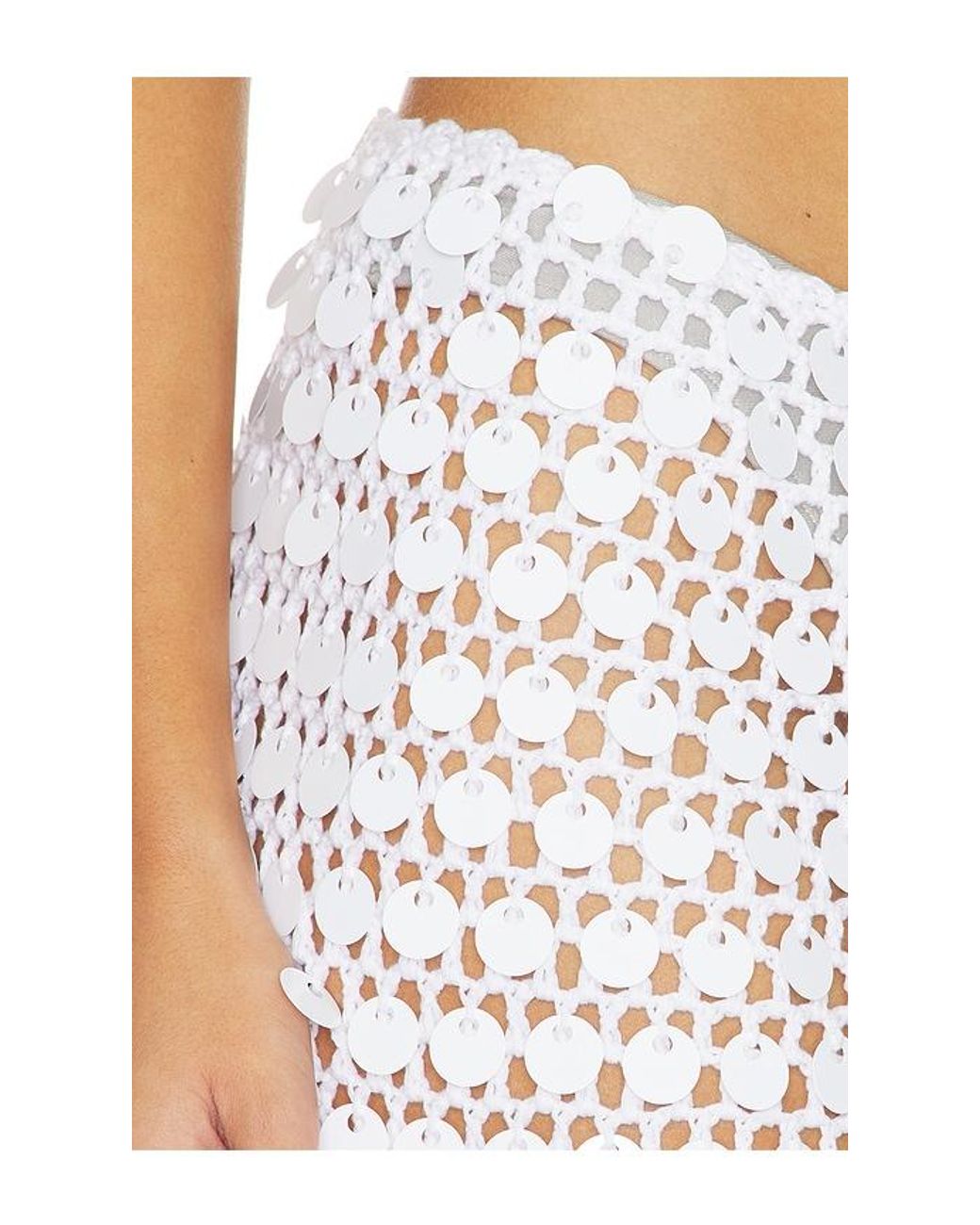 superdown White Roca Crochet Midi Skirt