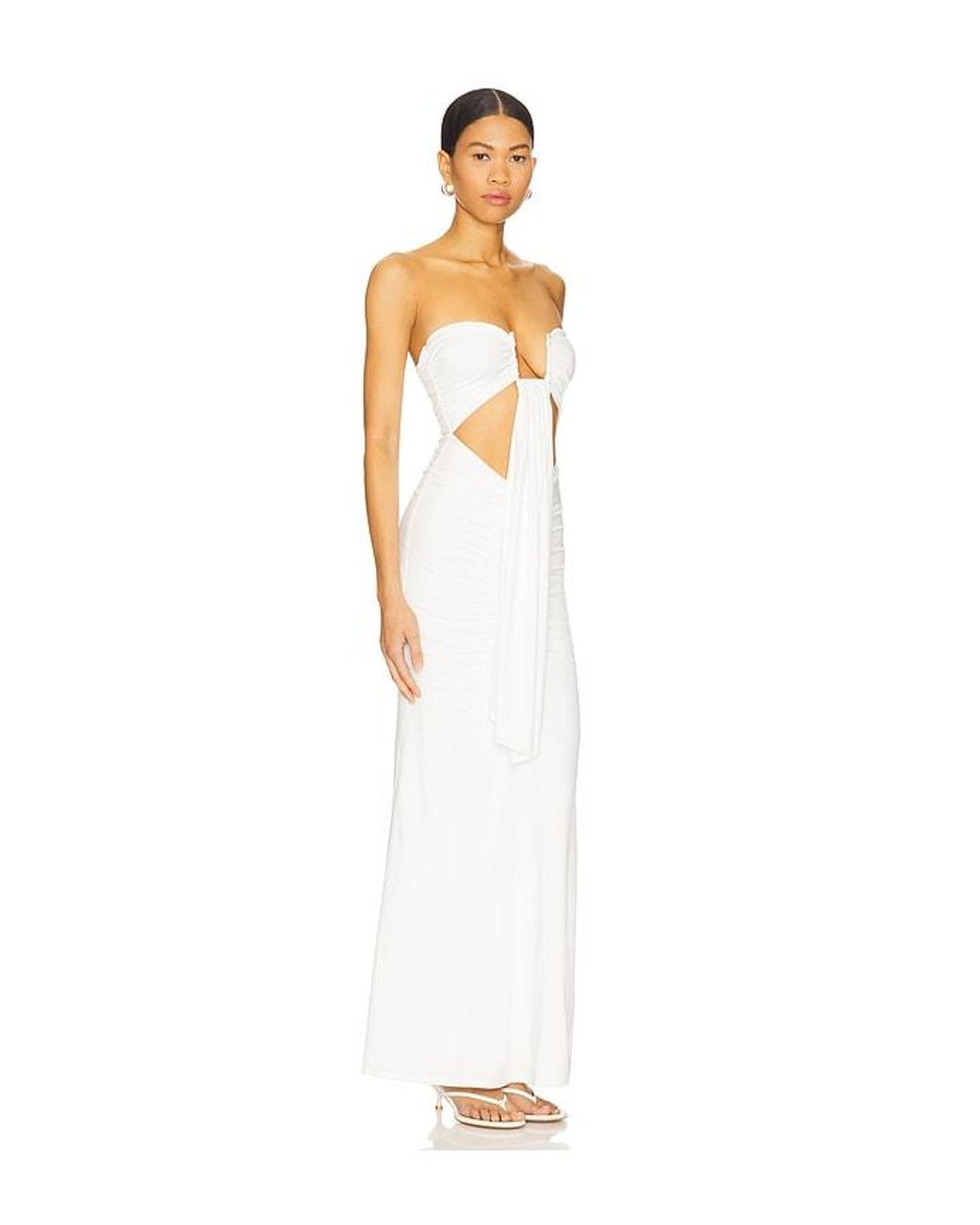 superdown White Rosy Maxi Dress