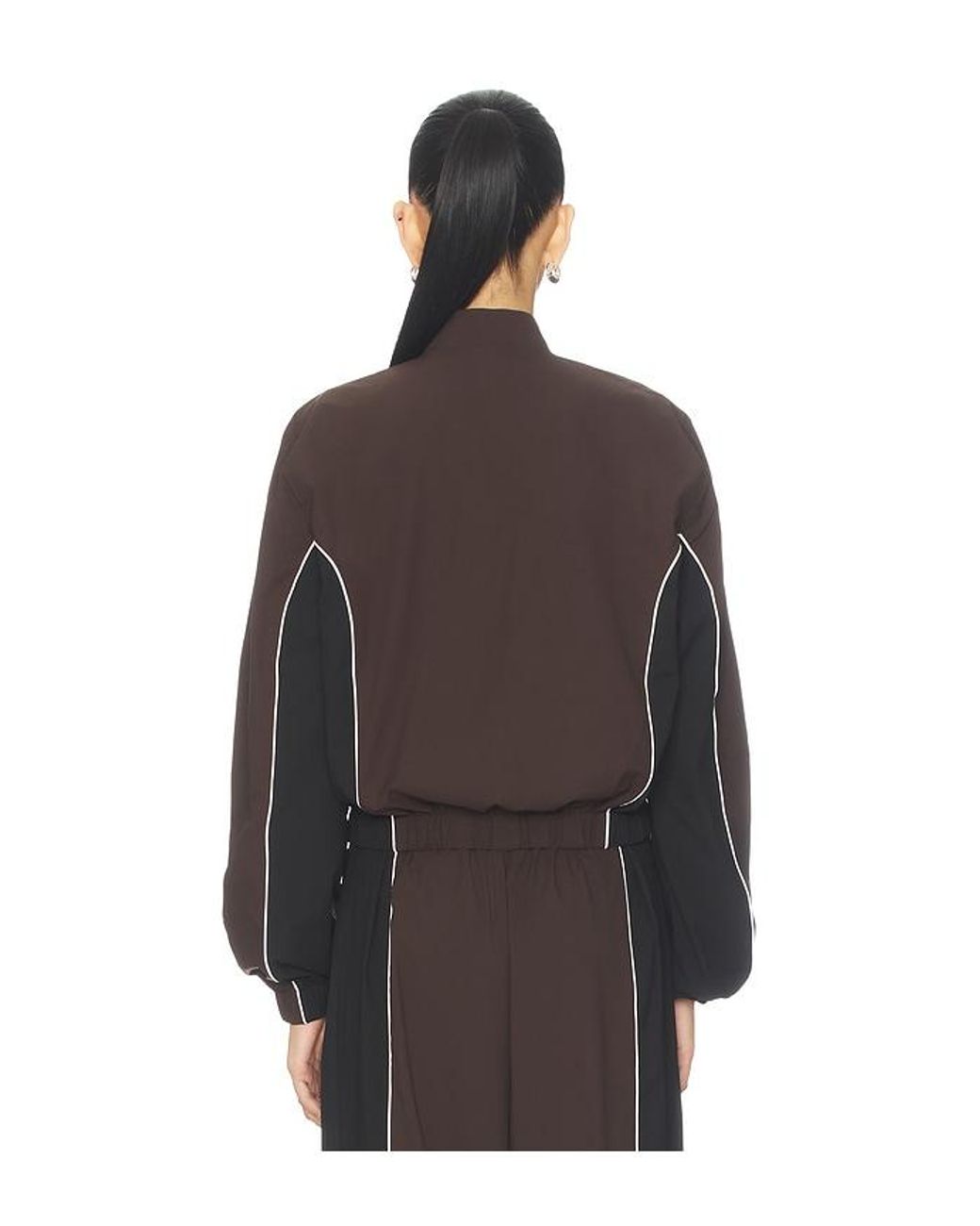 ROTATE BIRGER CHRISTENSEN Brown Crispy Woven Jacket