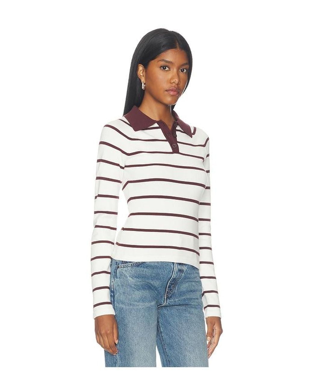ALL THE WAYS White Bronson Knit Polo Top