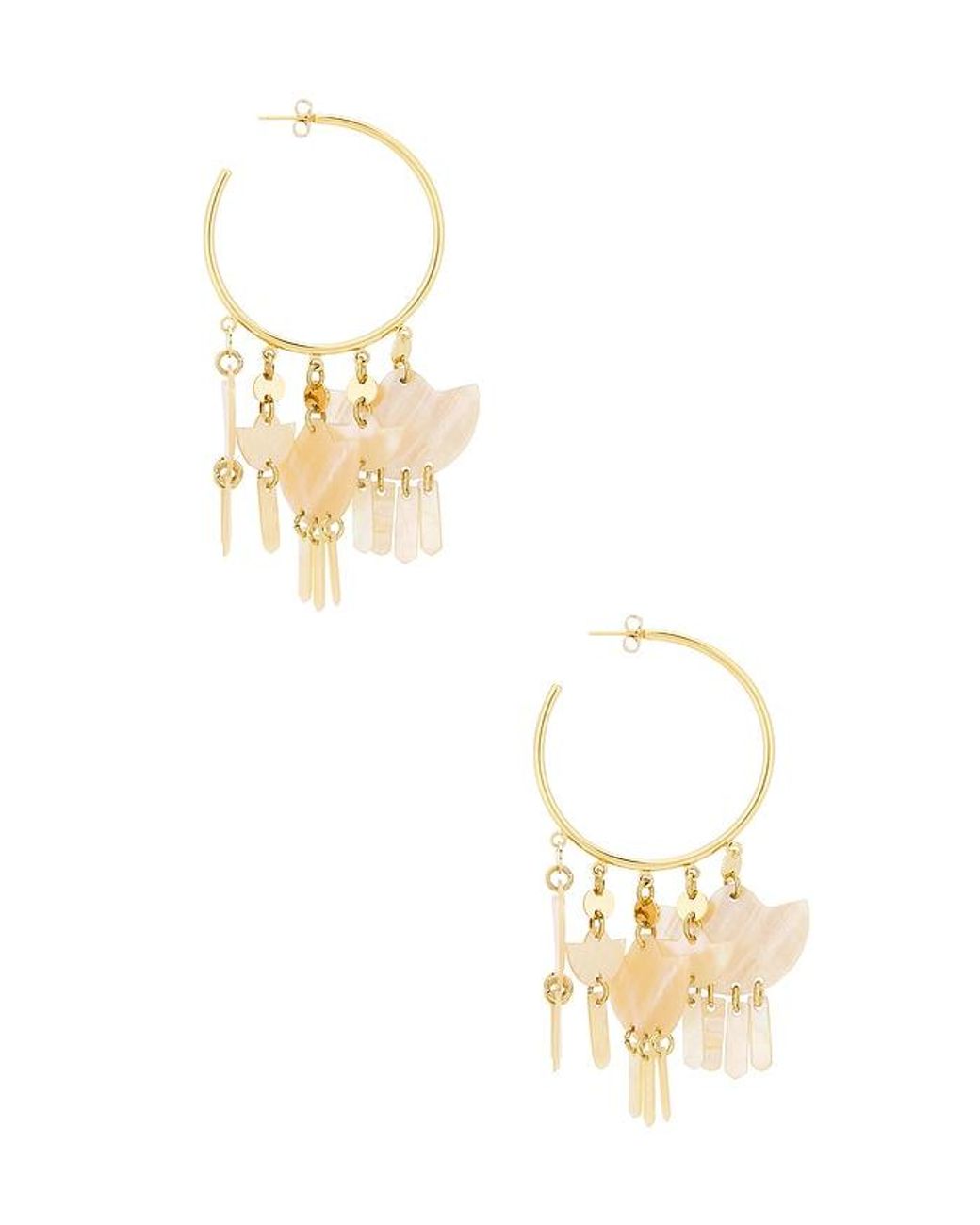 Isabel Marant White Yue Large Hoop Earrings