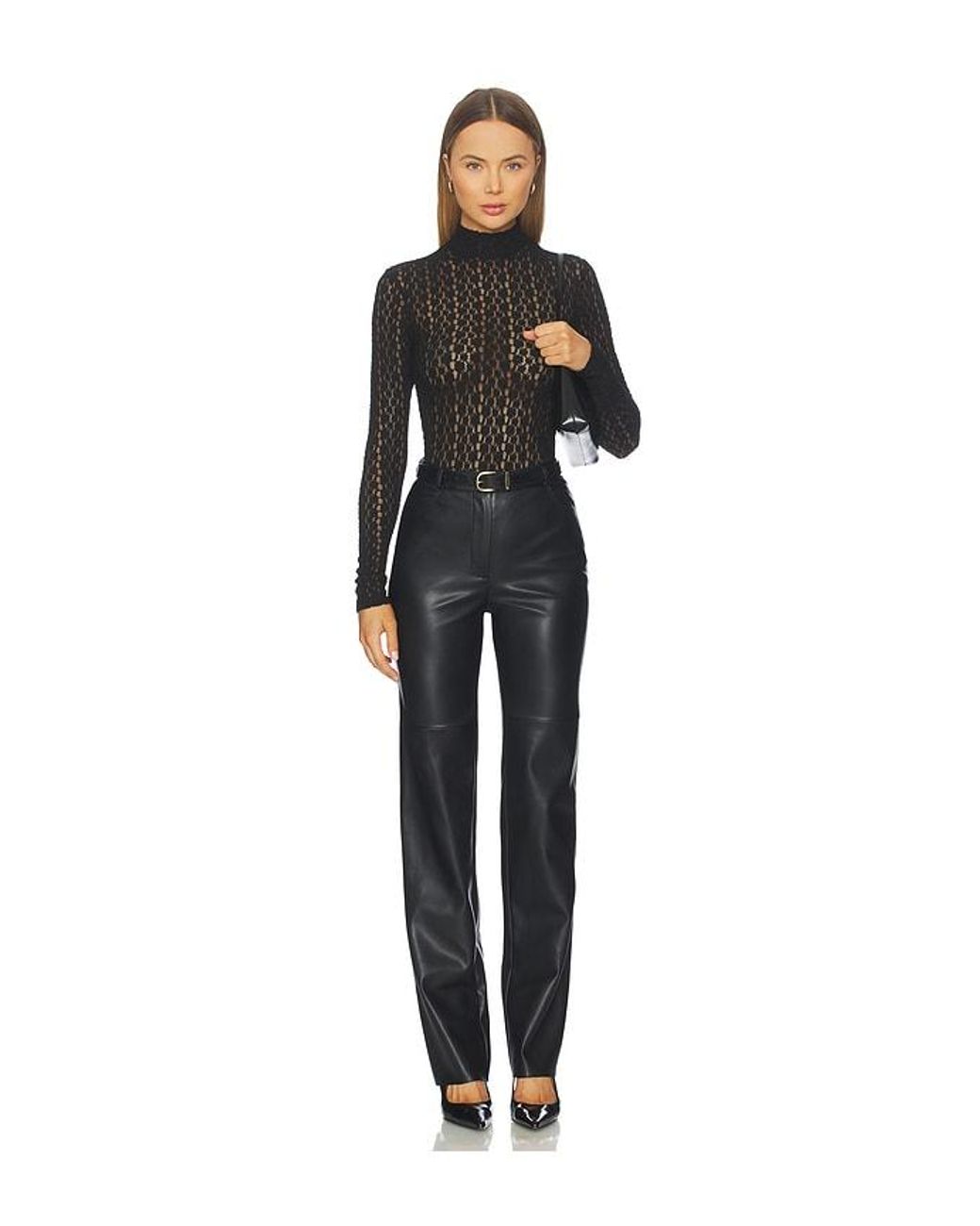 Bardot Black Vezza Floral Mesh Bodysuit