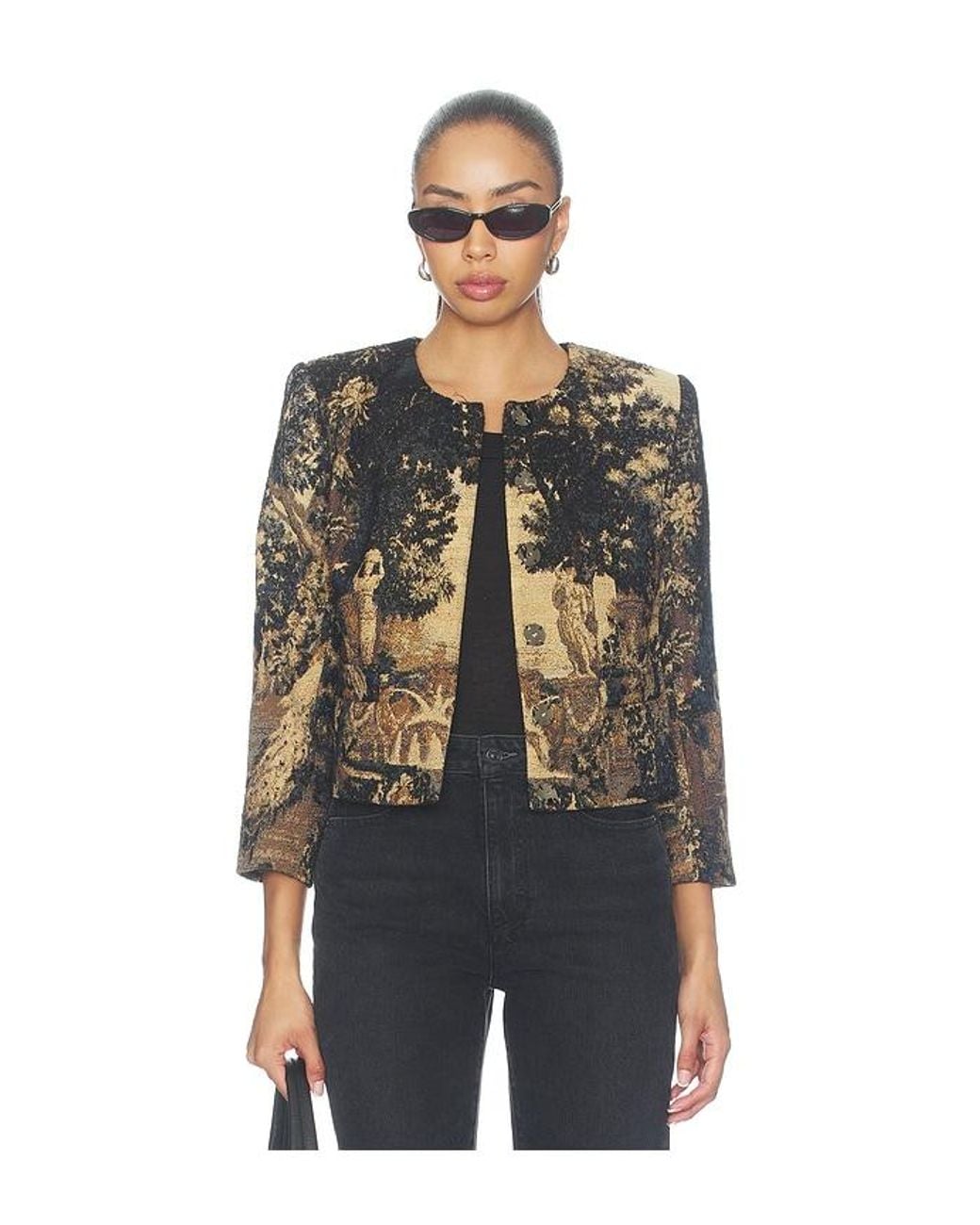 L'Agence Multicolor Lian Collarless Jacket
