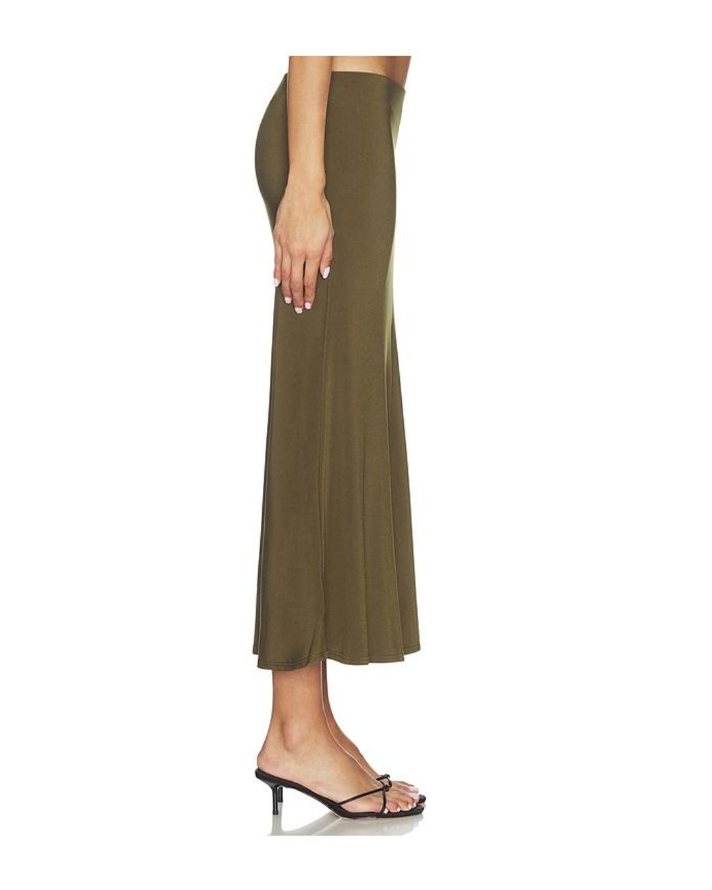 Bella Venice Green X Revolve Jessie Slip Skirt