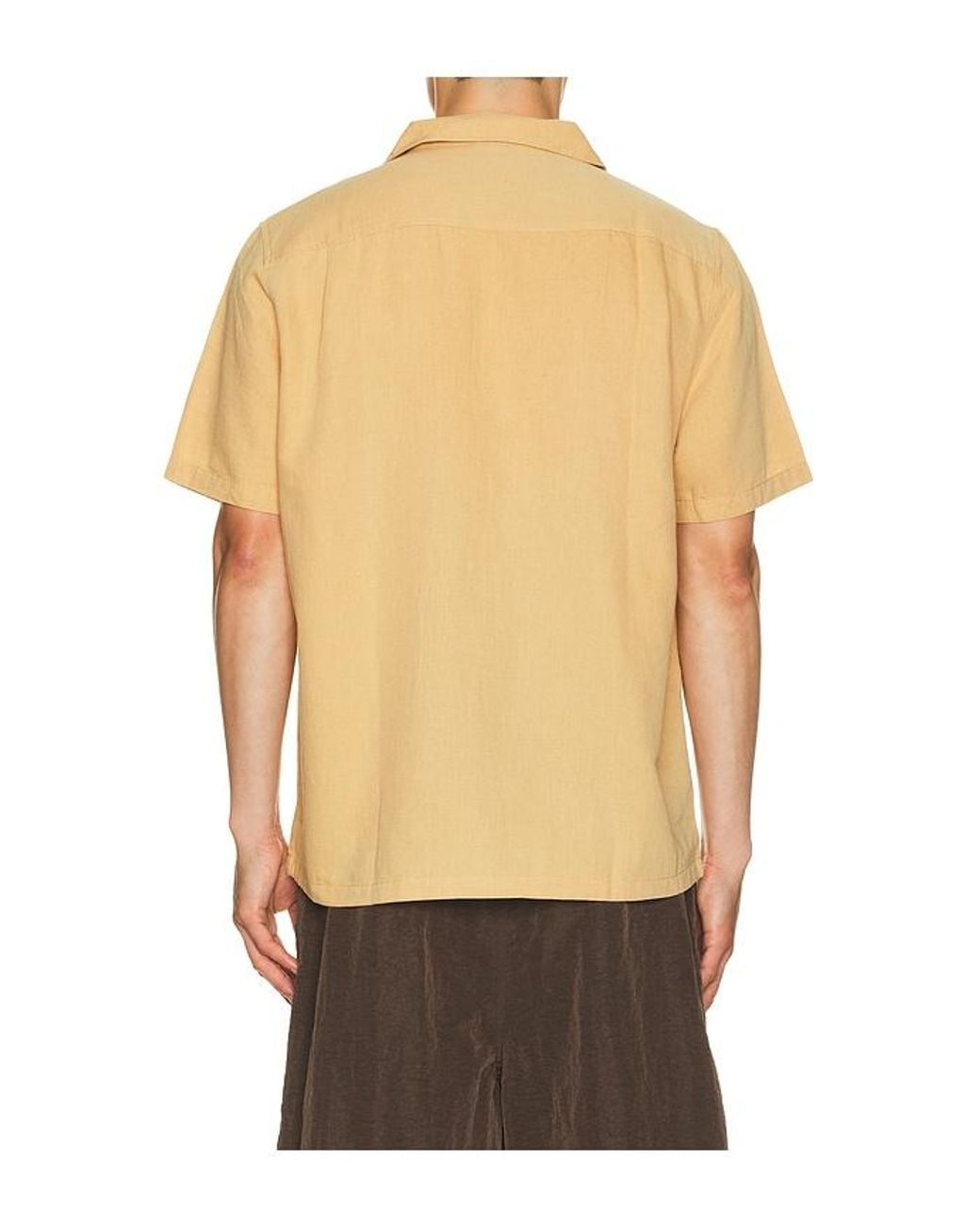 Marine Layer Orange Sol Embroidered Resort Shirt for men